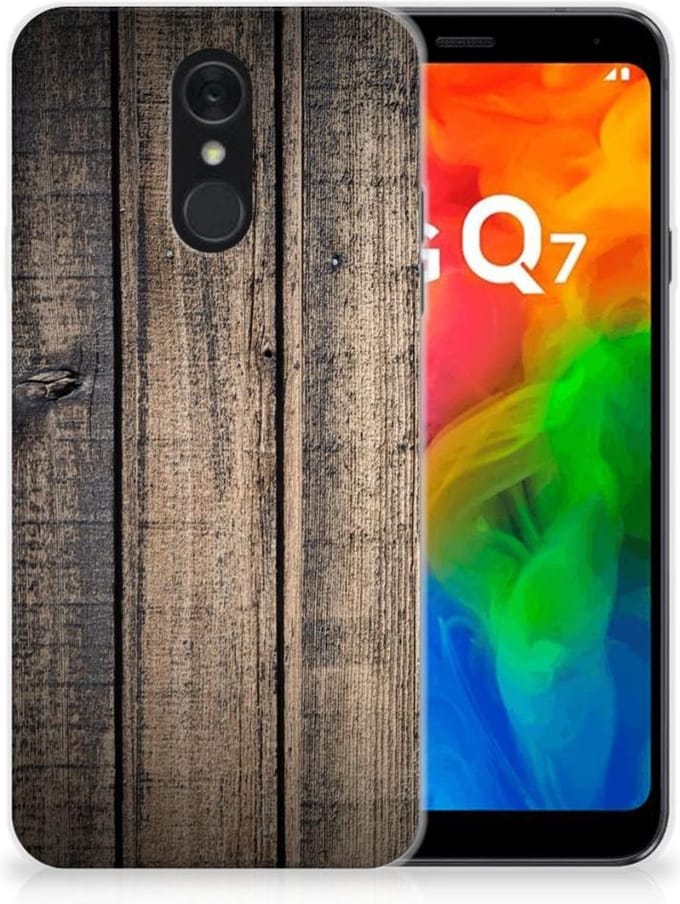 LG Q7 Bumper Hoesje Steigerhout