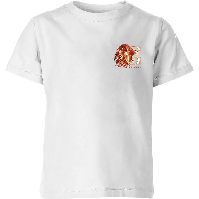 Harry Potter Gryffindor Kids' T-Shirt - White - 98/104 (3-4 jaar)