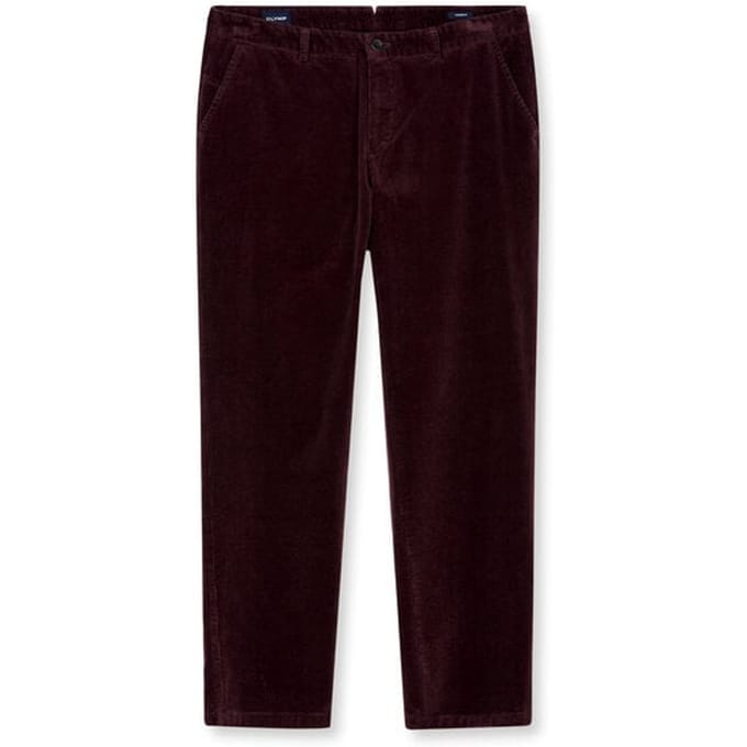 OLYMP Chino, Tapered Fit, Bordeauxrood