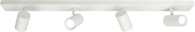 Ledvion LED Plafondspot Wit 4-lichts Rechthoek GU10 3W koud wit