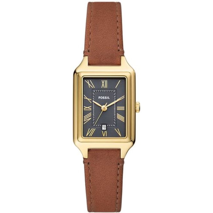 Fossil RAQUEL ES5303 Dames Horloge 23 mm - Bruin