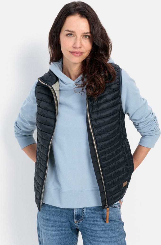 camel active Gewatteerd vest gemaakt van gerecycled polyamide - Maat - Donker blauwwomenswear-46