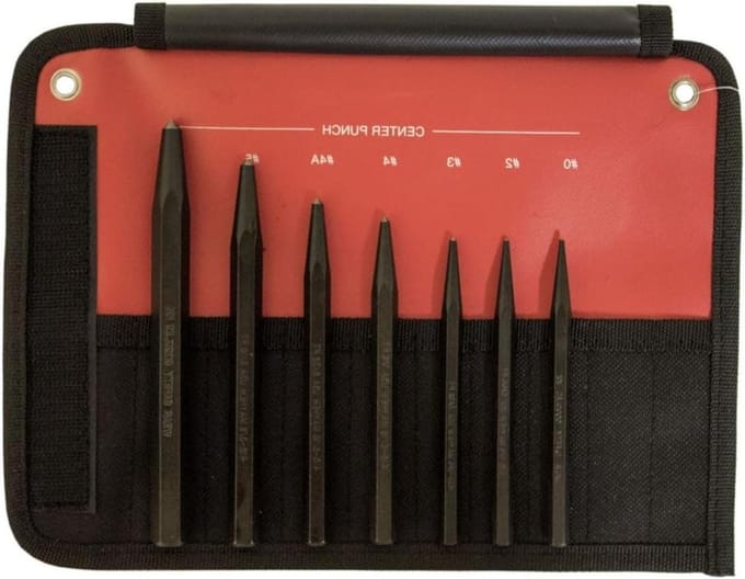 Mayhew 60007 Center Punch Kit, 7-delig