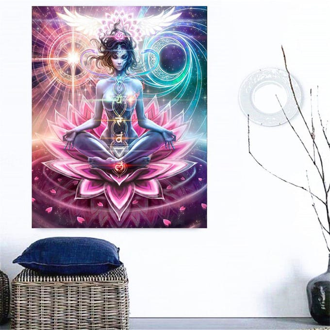 5D DIY Diamond schilderij volledige Boeddha borduurset kruissteek 20X30CM blue
