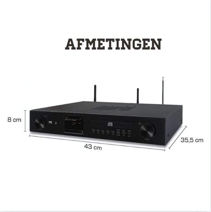 DAB Radio - Receiver CD Speler Internet Bluetooth - HiFi Tuner Versterker