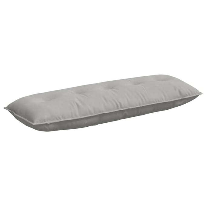 vidaXL - Rugkussen - Lichtgrijs - 140 - x - 50 - cm - Microvezel - Stof