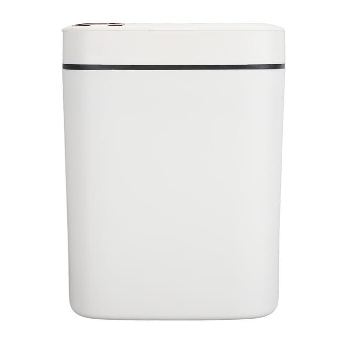 Slimme Prullenbak Multifunctioneel Waterdicht Bewegingssensor Automatische Afvalbak met Deksel voor Badkamer white