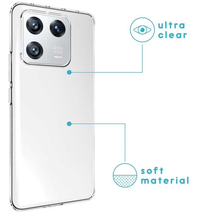 imoshion Hoesje - Geschikt voor Xiaomi 13 Pro - Softcase Backcover smartphone - Transparant