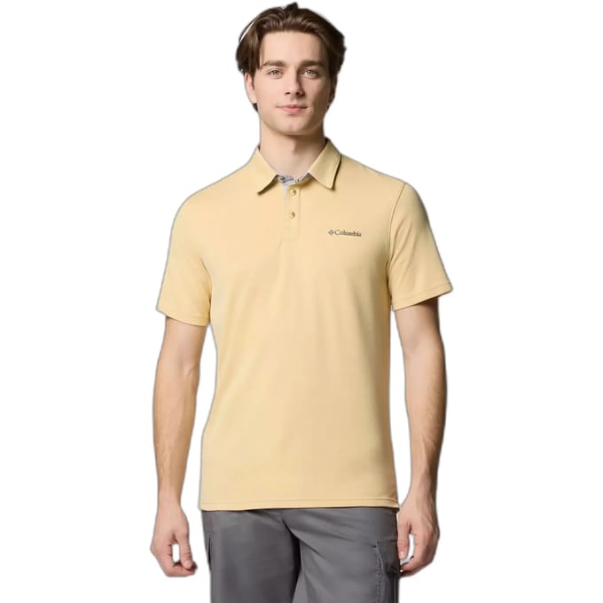 Columbia Nelson Point™ Korte Mouw Poloshirt Geel S Man