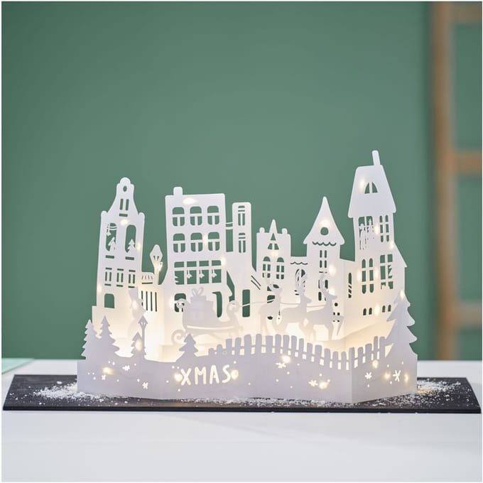 VBS Papieren silhouet "Kerstdorp"