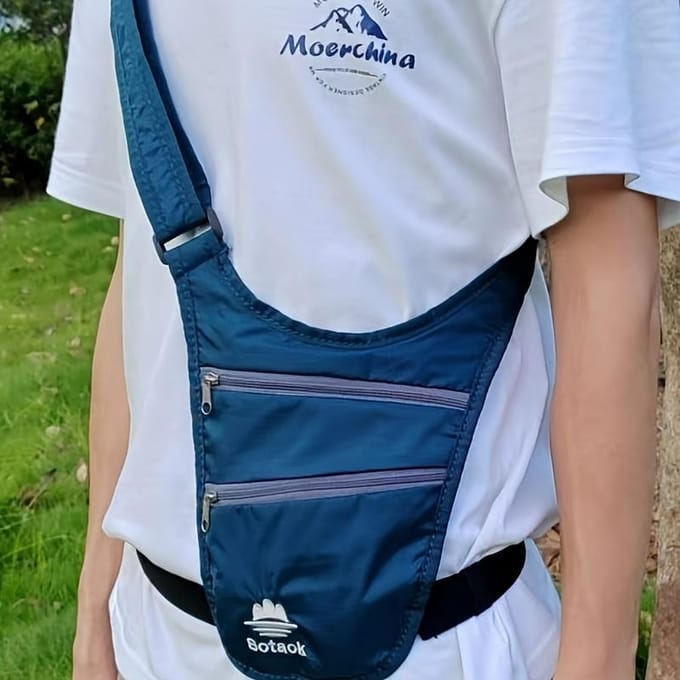Diefstalbestendige Sport Taille Tas Waterdicht Lichtgewicht Hardloop Taille Zakje Draagbaar Verstelbare Riem Onzichtbare Riemtas Reizen blauw