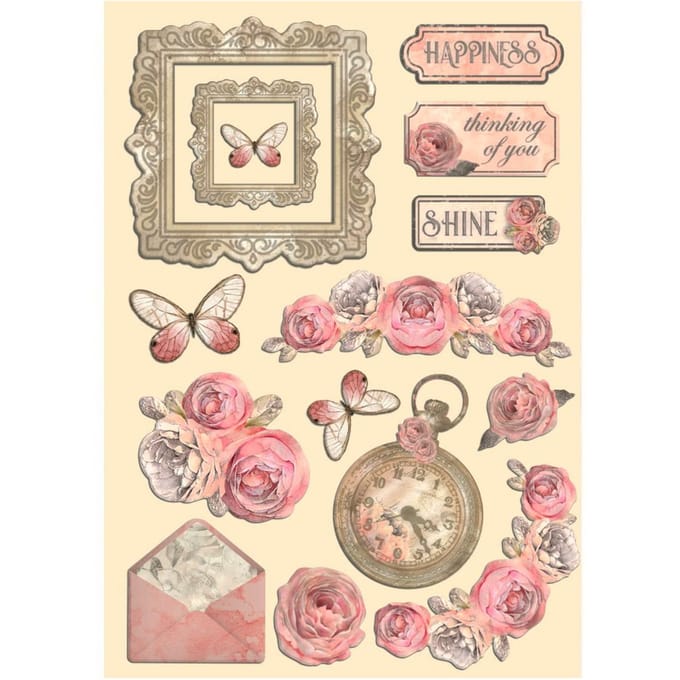 Lasercut motieven "Shabby Rose"