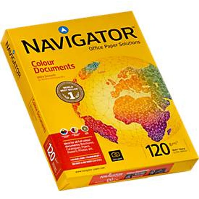 Kopieerpapier Navigator Colour Documents, A4, 120 g/m², helderwit, 1 pak = 250 vellen