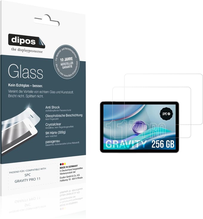 dipos – 2x Pantserfolie geschikt voor SPC GRAVITY PRO 11 | 9H Screenprotector