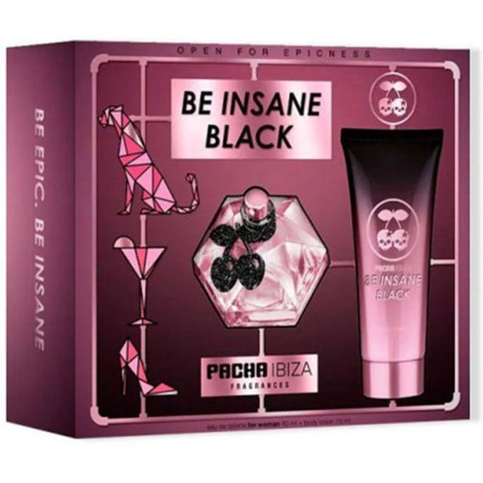 Eau de Toilette PACHA BE INSANE BLACK WOMAN Koffer 2 stuks