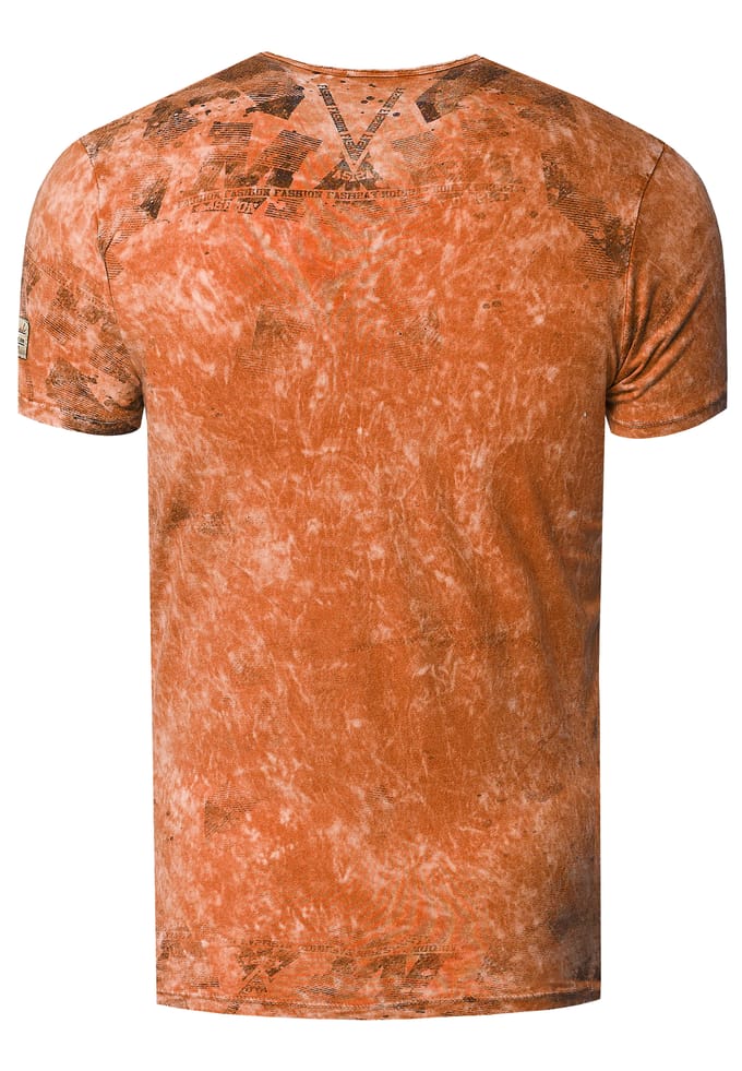 V-hals T-shirt met logo-print aan de zijkant