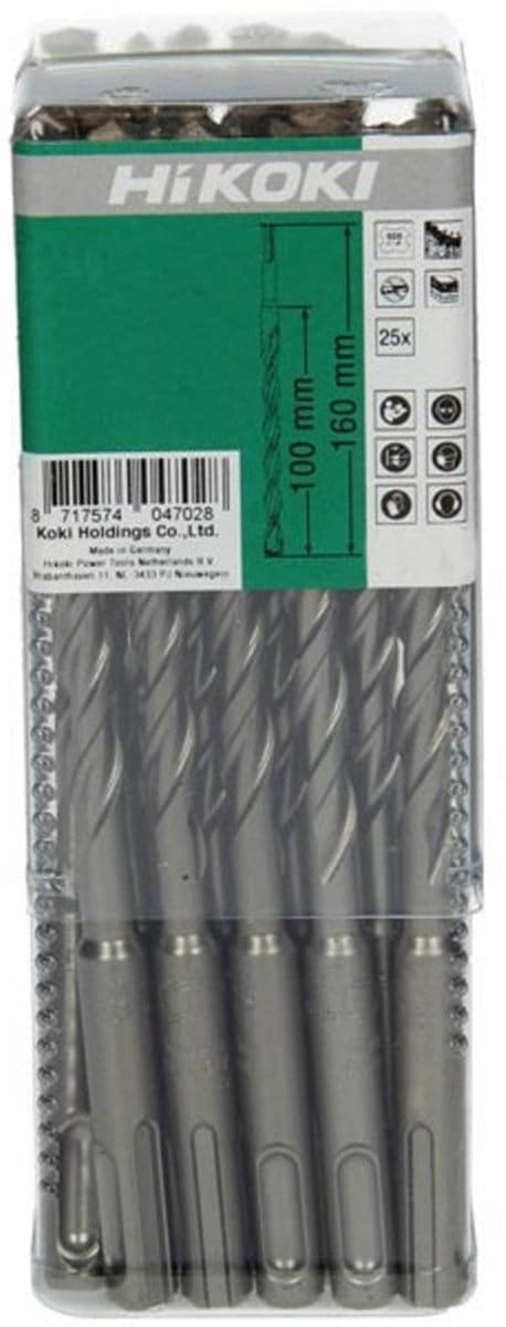 HiKOKI BOOR SDS-PLUS VOL HARD METAAL KOP 8X315 (25 STUKS)