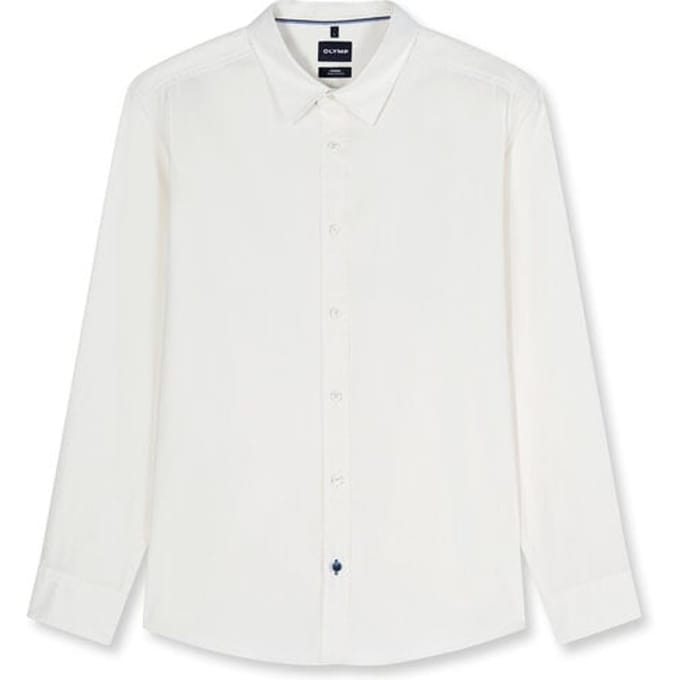 OLYMP Casual Overhemd, Regular Fit, Kent, Gebroken Wit