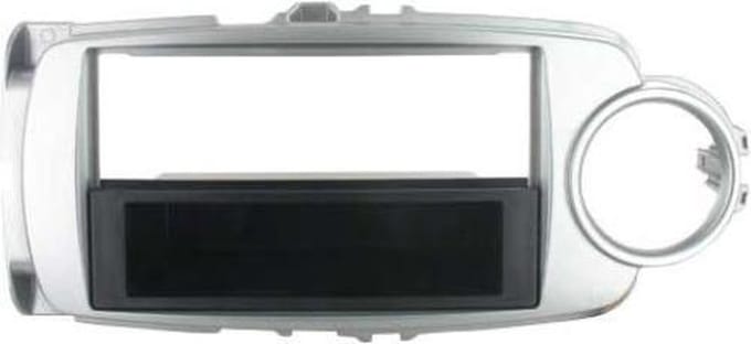 2-DIN frame met bakje Toyota Yaris 2011- Zilver
