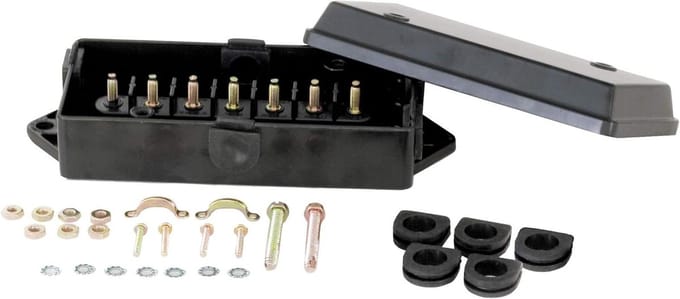 Elektrische Aansluitdoos - Bedradingsbox Terminals - Bedrading Consolideren - Kleurgecodeerde Terminals - 7 Terminals - Zwart