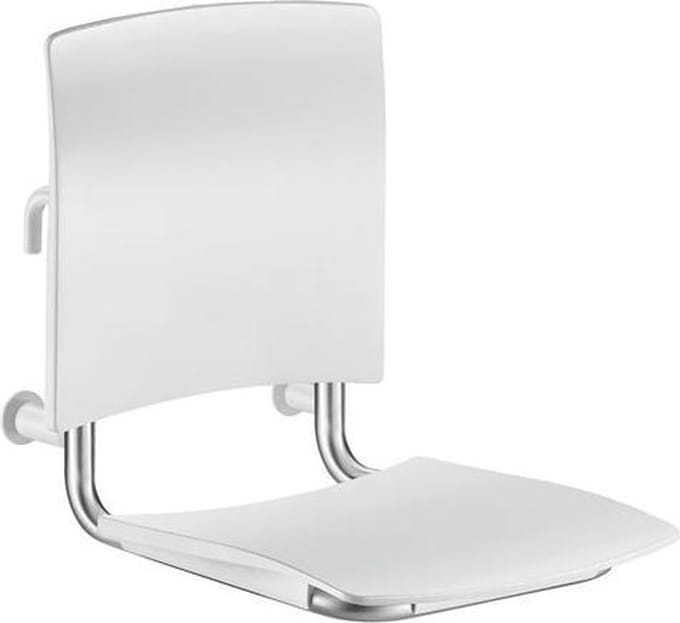 Afneembaar douchezitje extra comfort RVS mat gepolijst
