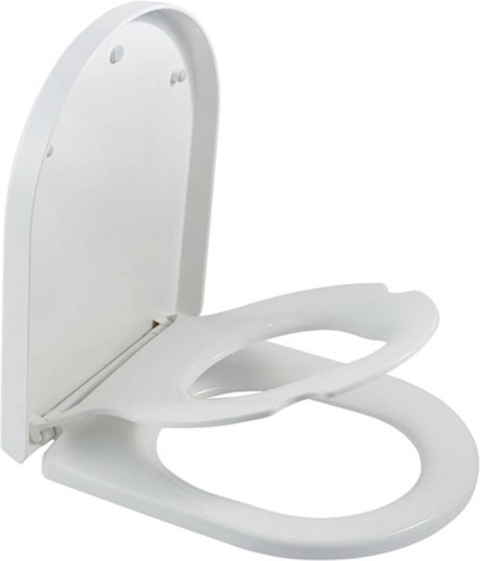 Saqu Touch Double WC Bril - met Softclose en Quick Release - 37.1x44.4x4.8 cm - Wit - Toiletbril