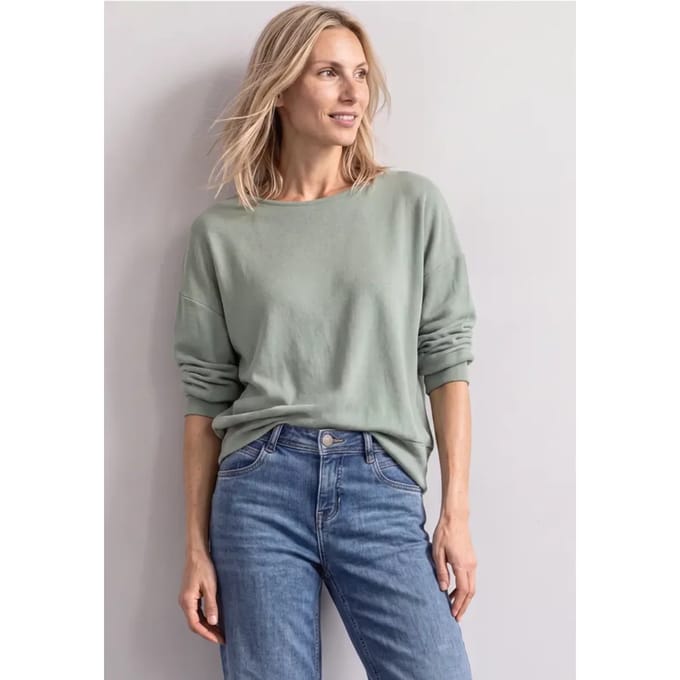 Shirt met lange mouwen en elastische zoom
