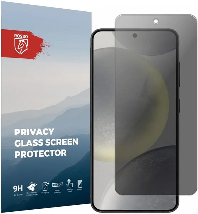 Rosso Privacy Screen Protector Geschikt voor de Samsung Galaxy S24 Plus - 9H Gehard Glas - Case Friendly Tempered Glass - Eenvoudige Installatie