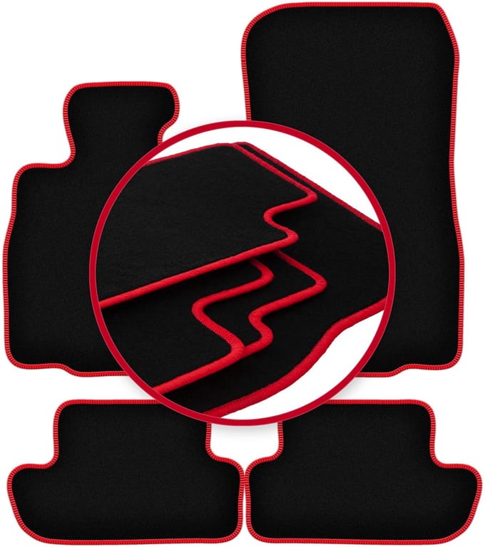 CARLUX-RED automatten voor: BMW 6 F12 Cabrio (2011-2018)