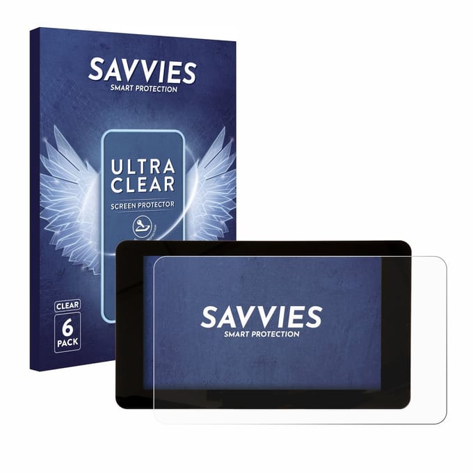 Savvies - Screenprotector voor Raspberry Pi Touchscreen 7" - Folie Beschermfolie transparant 6 Stuks