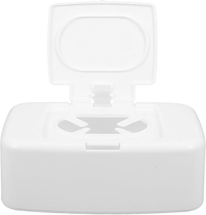 Doekjes Dispenser - Hervulbare Opbergdoos - Babykamer Keuken - Antislip Bodem - 17 cm - Wit
