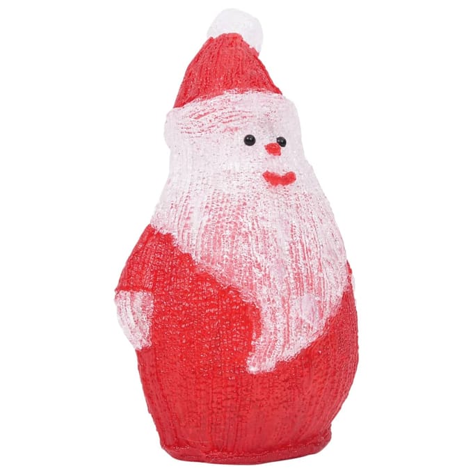 vidaXL - Kerstfiguur - kerstman - LED - binnen - en - buiten - 28 - cm - acryl