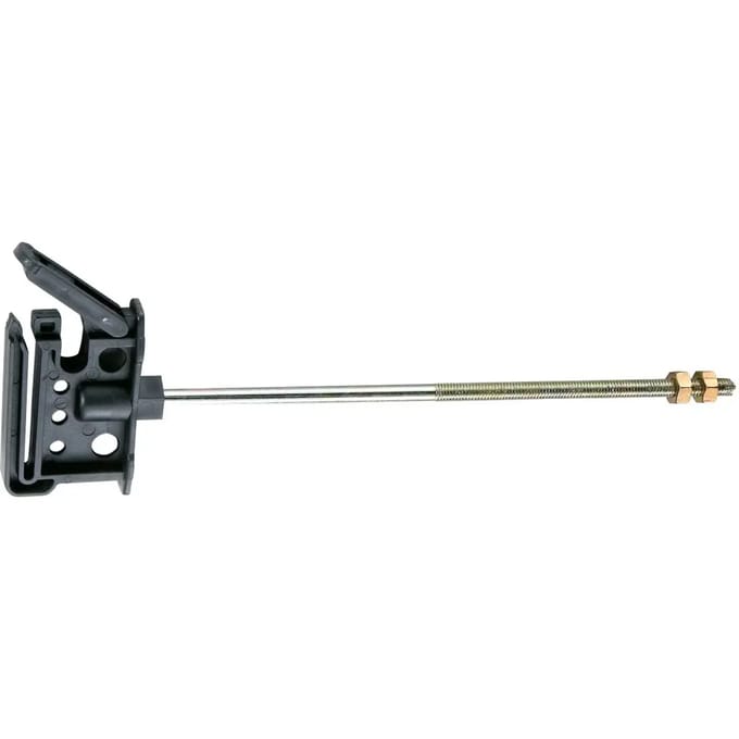 Clip-on afstandsisolator met ﬁletted staaf en 200mm steun Ako (x10)