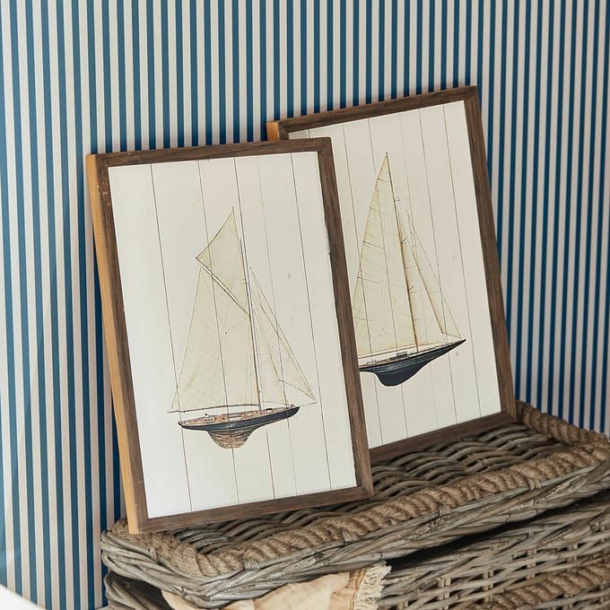 LOBERON Schilderij set van 2 Lemoux crème/bruin