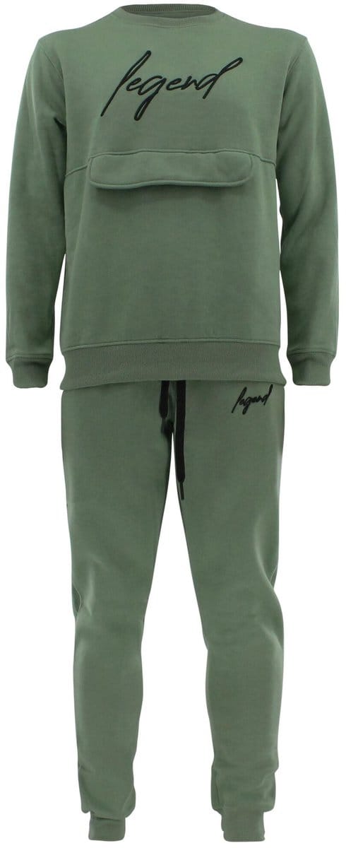 Joggingpak sweater Heren/Dames signature Milano Olive S