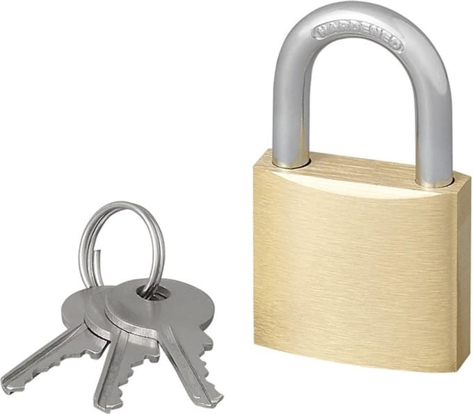 ProPlus Hangslot - Messing - 30 mm - Inclusief 3 sleutels