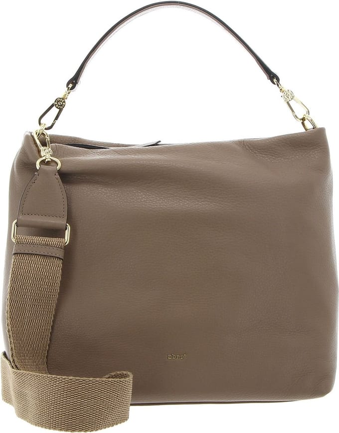 abro Leren Schoudertas Leather Dalia Hobo Bag Kaia Coconut Lichtbruin