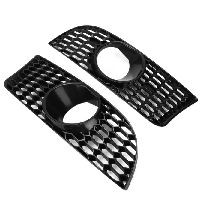 2 stuks voor M3 Stijl Voorbumper Mistlamp Grille Cover Accessoire Vervanging voor E90 E92 E93 black