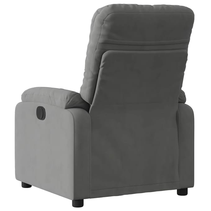 vidaXL - Fauteuil - verstelbaar - microvezelstof - donkergrijs