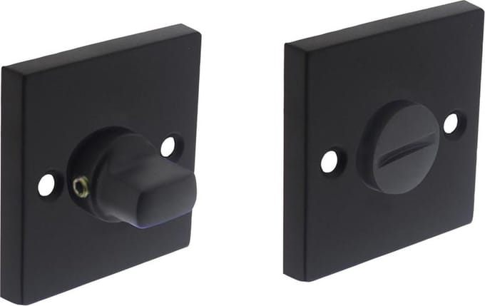 Intersteel Rozet toilet-/badkamersluiting vierkant groot mat zwart