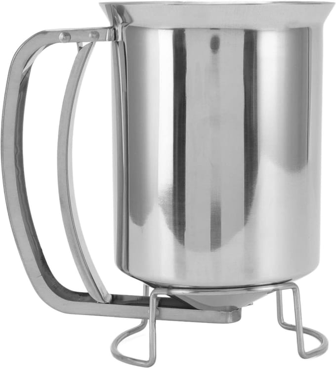 Allecto - Pancake Dough Dispenser - 1000ml Rvs Handpomp voor Pancakes