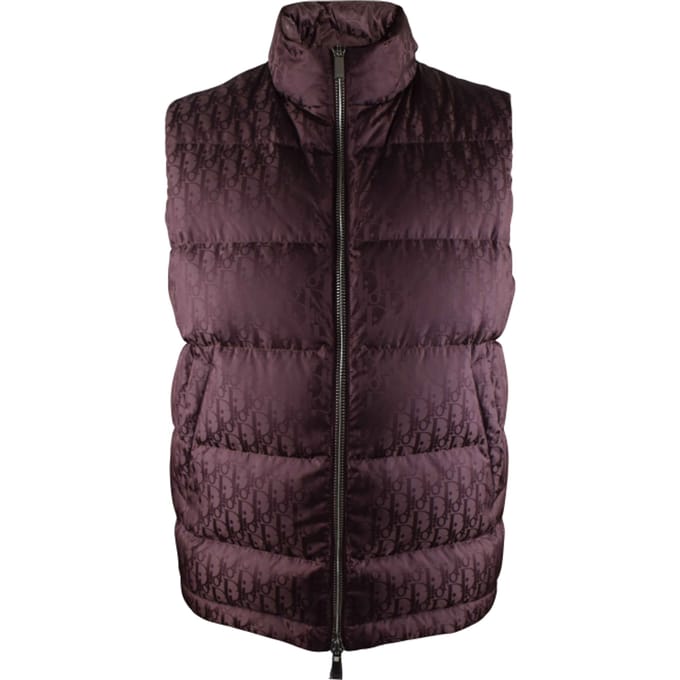 Dior Schuin aflopend vest Bruin