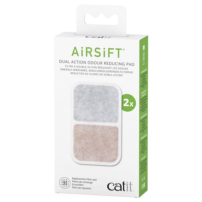 Cat It Airsift Dual Action Air Pad – geurverminderende filterpads voor kattenbakken – 2 stuks