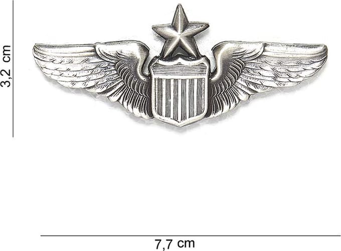 Embleem metaal Wing senior pilot pin