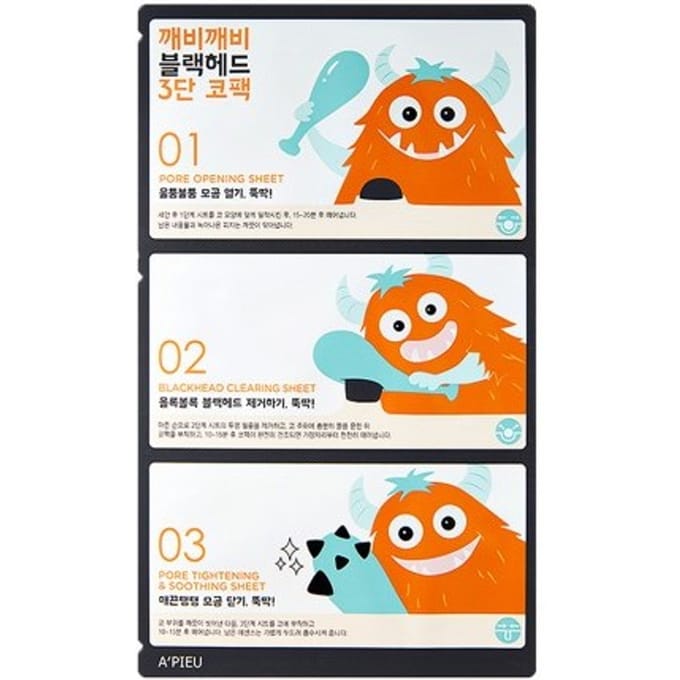 [PROMOTIE]A'PIEU - Goblin Blackhead 3 Step Nose Pack - 1stuk