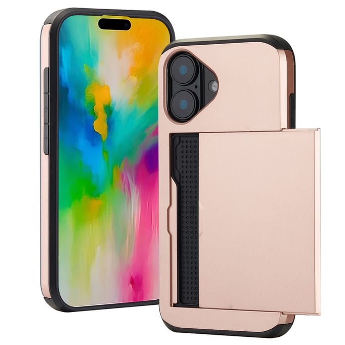 imoshion Hoesje met Pasjeshouder - Geschikt voor Apple iPhone 16 - Rosé Goud