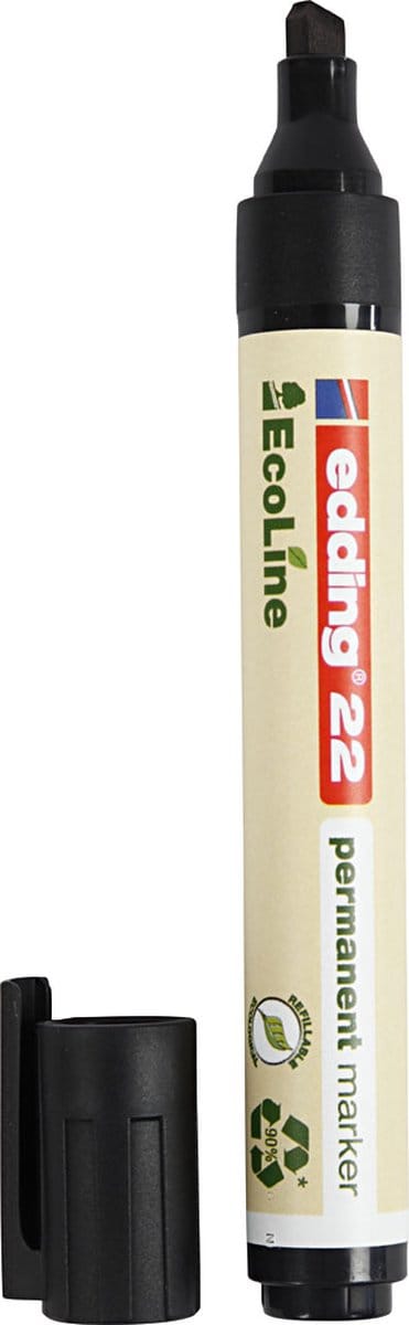 Edding EcoLine-markers 22, afm 22, lijndikte 1x5 mm, zwart, 1 stuk