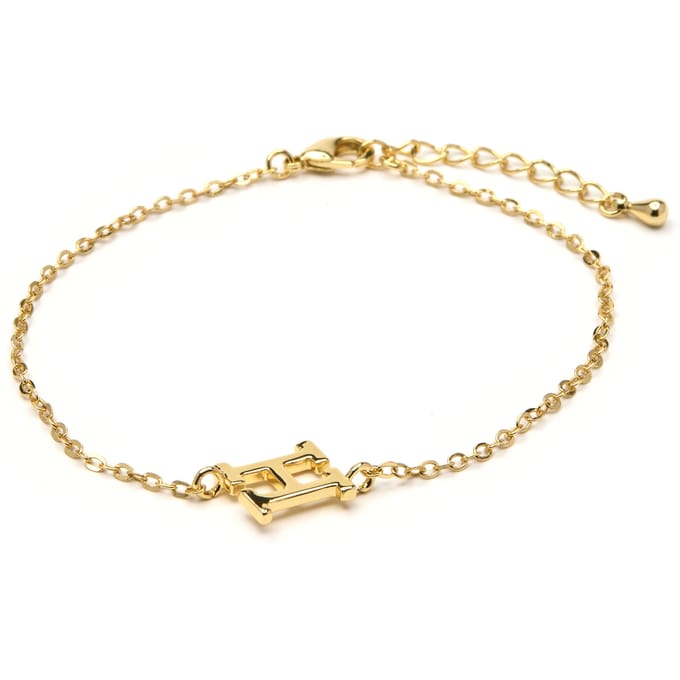 Luxenter Armband met 18-karaats geelgouden afwerking - Alphabet
