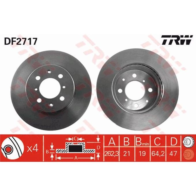Remschijf TRW DF2717