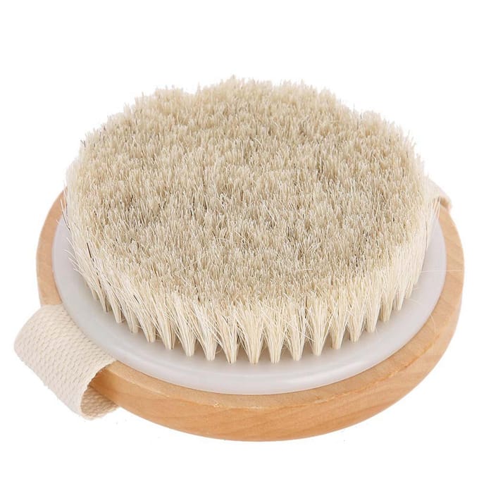 Badborstel Zachte Borstel Haar Lichaam Huid Reiniging Douche Massage Borstel beige